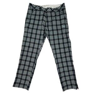 Puma Plaid Golf Tech Pants Performance Athletic Drycell Wicking Men's 34 x 32